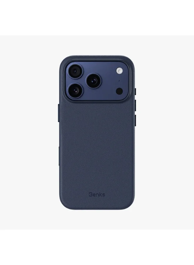 Benks Benks iPhone 17 Pro Max Leather Premium Case Compatible with Camera Control Button, Compatible with Magsafe, Military Grade Protective Case Built with Dupont Kevlar